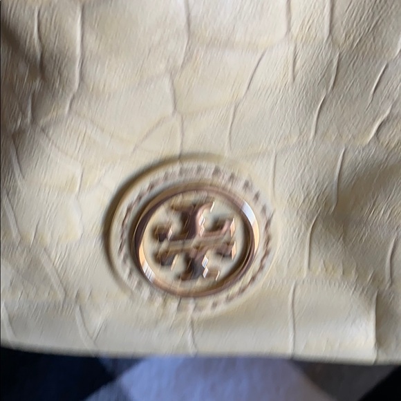 Tory Burch 797 Large Top ZIP Satchel yellow creme - Picture 9 of 14